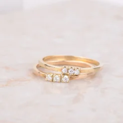 Ring 14k three in a row