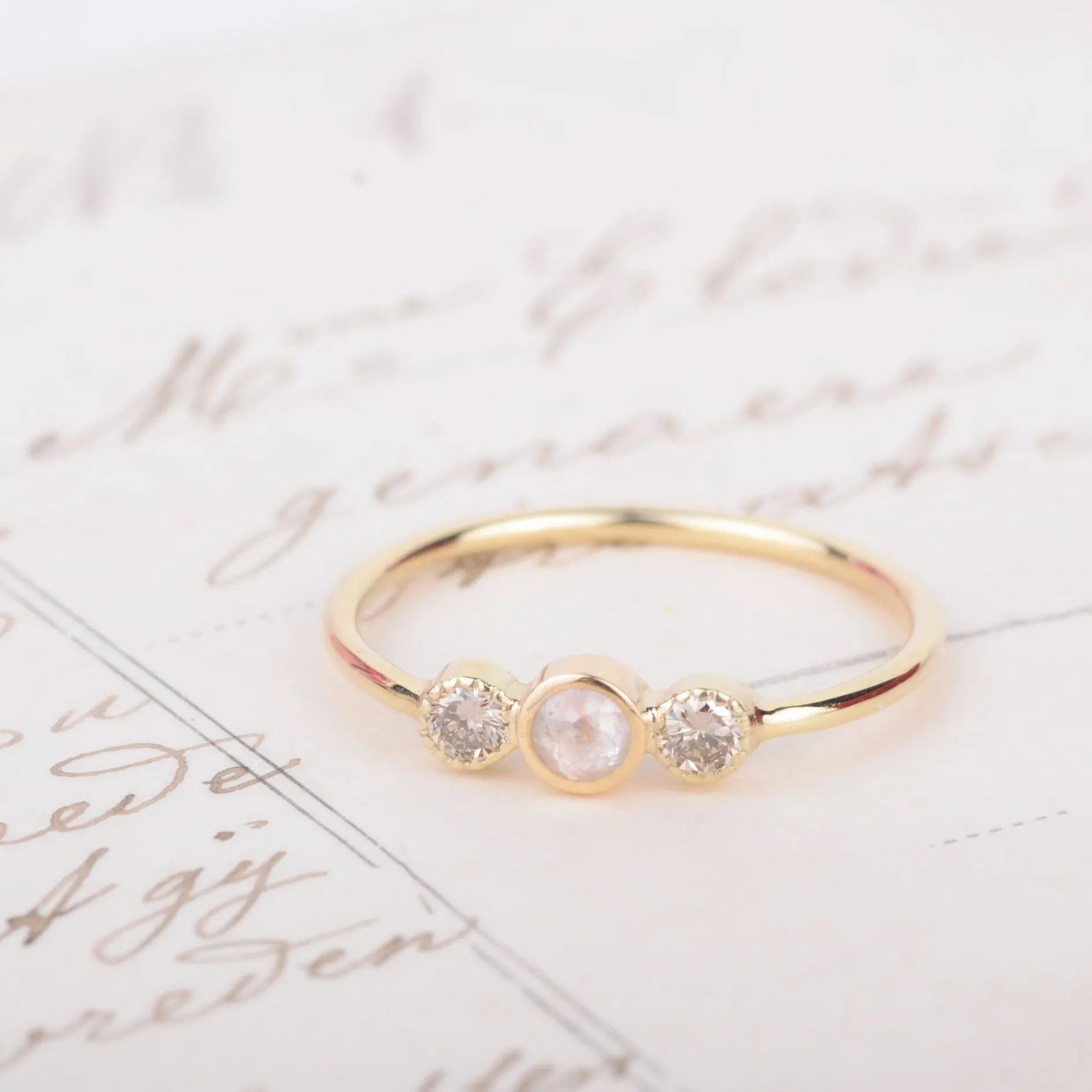 Ring 14k vintage elegance